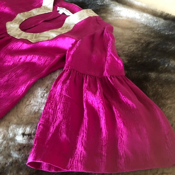 Trina Turk Silk Tunic magenta - Picture 2 of 3
